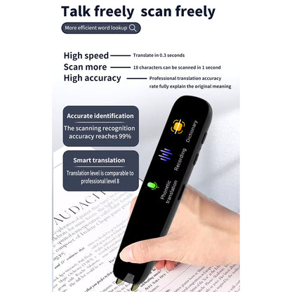 Smart AI Scan Reader Portable Voice Translator Scanner Pen WIFI AI Voice 112 Languages Translator for Travel or Daily Use