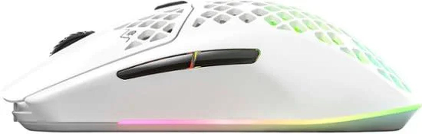 Aerox 3 2022 Edition Wireless Optical Gaming Mouse with Ultra Lightweight Design, White