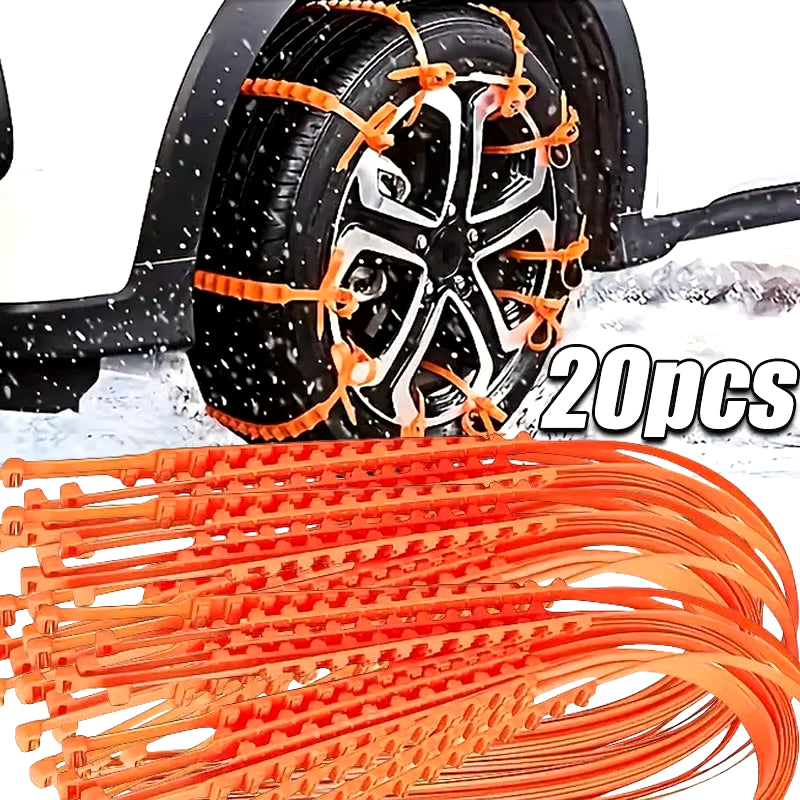 10/20Pcs Winter Car Snow Chain Antiskid Car Motorcycle Outdoor Snow Tire Emergency Anti-Skid Tyre Chains Auto Accessories